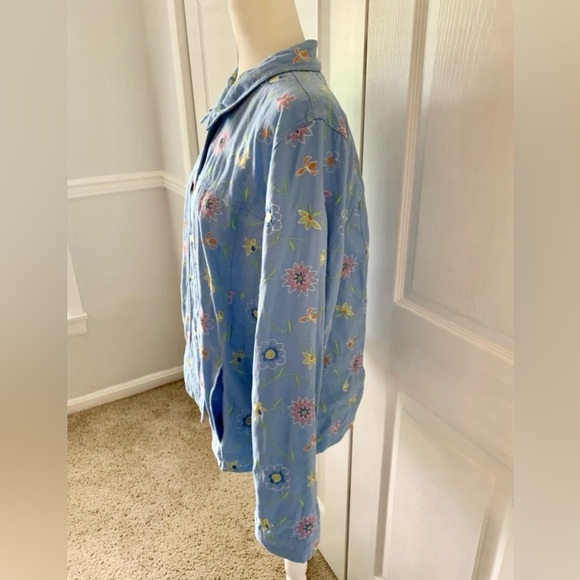 Jacket Denim & Co jean coat woman’s size large new condition - Picture 2 of 4